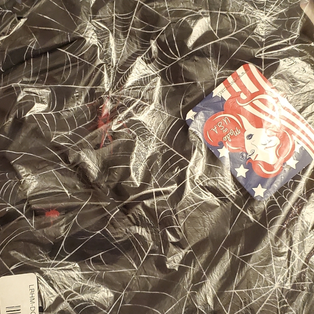 BNWT Jasmin Romper in Black Widow Spiderweb Print | Laura Byrnes in a 3x - Picture 15 of 15